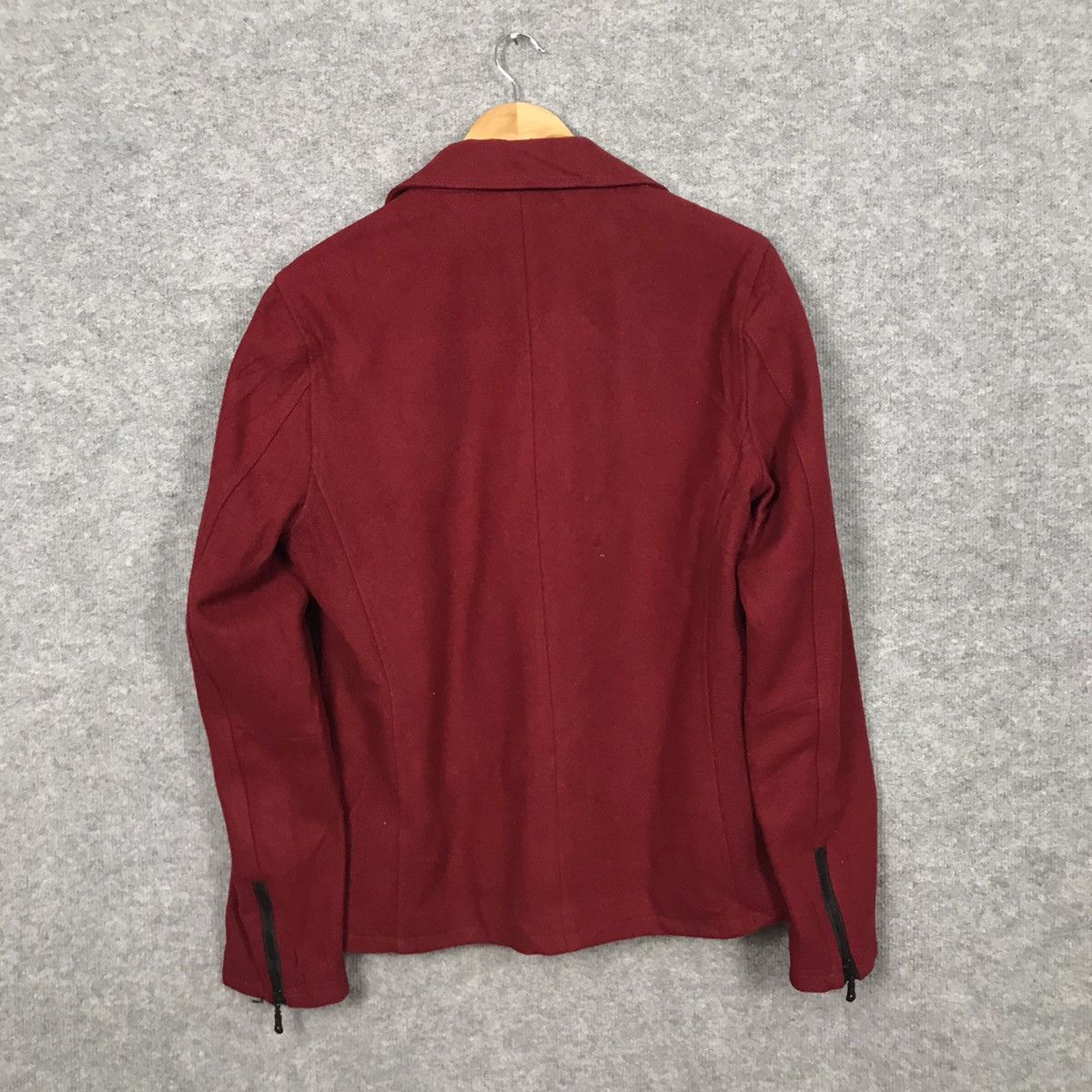 If Six Was Nine × Japanese Brand × Le Grande Bleu (L.G.B.) Rare🔥Semanticdesign Double Collar Wool Red Punk Jacket Size US L / EU 52-54 / 3 - 5 Thumbnail