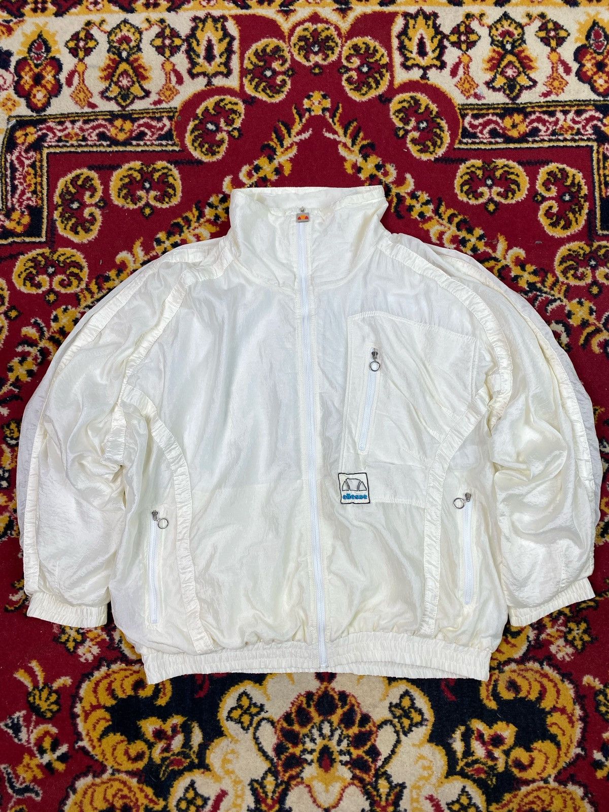 Vintage Vintage Ellesse Made in Italy Parachute Shiny Jacket Zip Top Size US M / EU 48-50 / 2 - 1 Preview