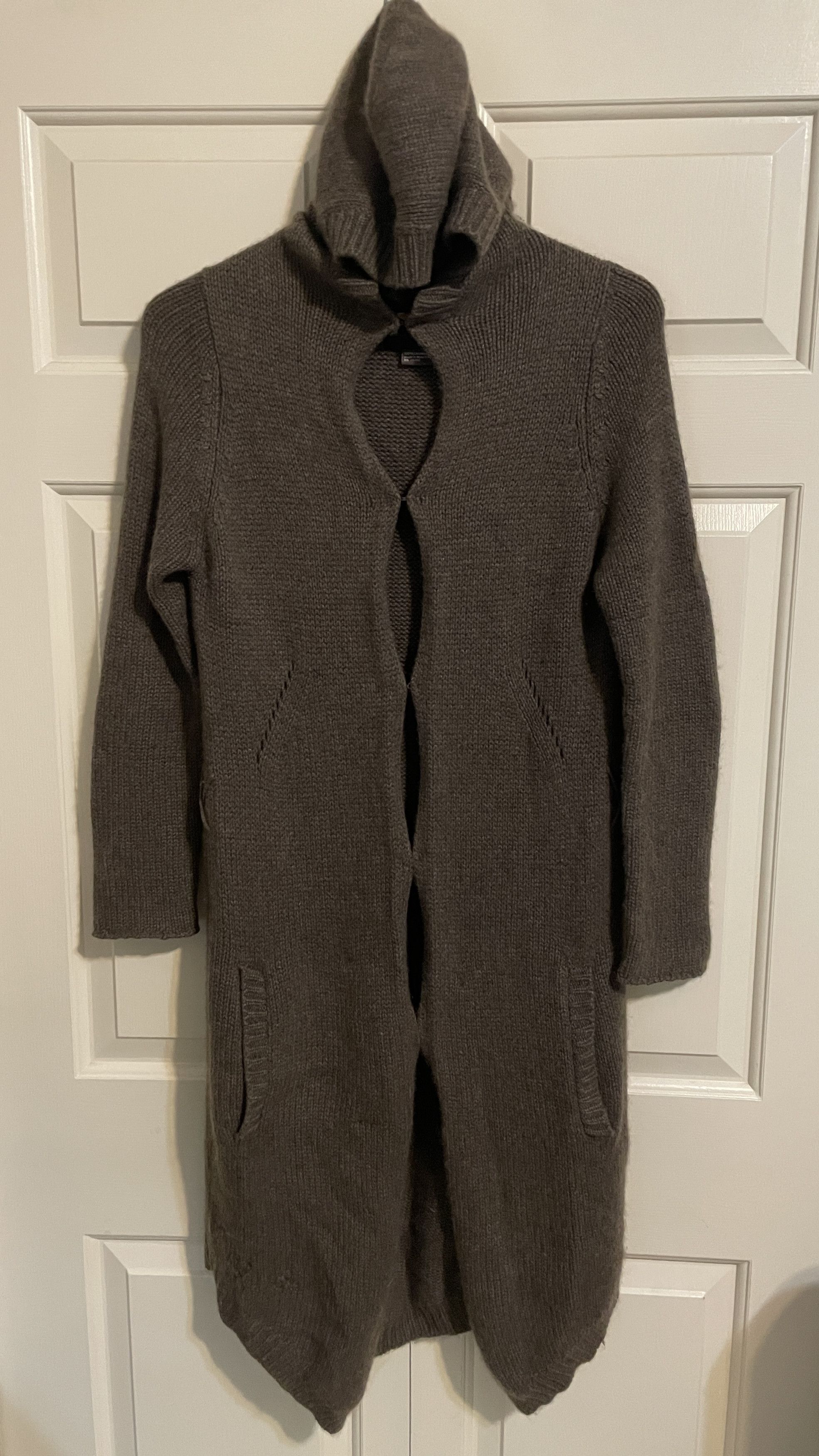 image of Zadig Voltaire $1200 Luxe 100% Cashmere Hooded Sweater/ Cardigan -One Size in Brown, Women's