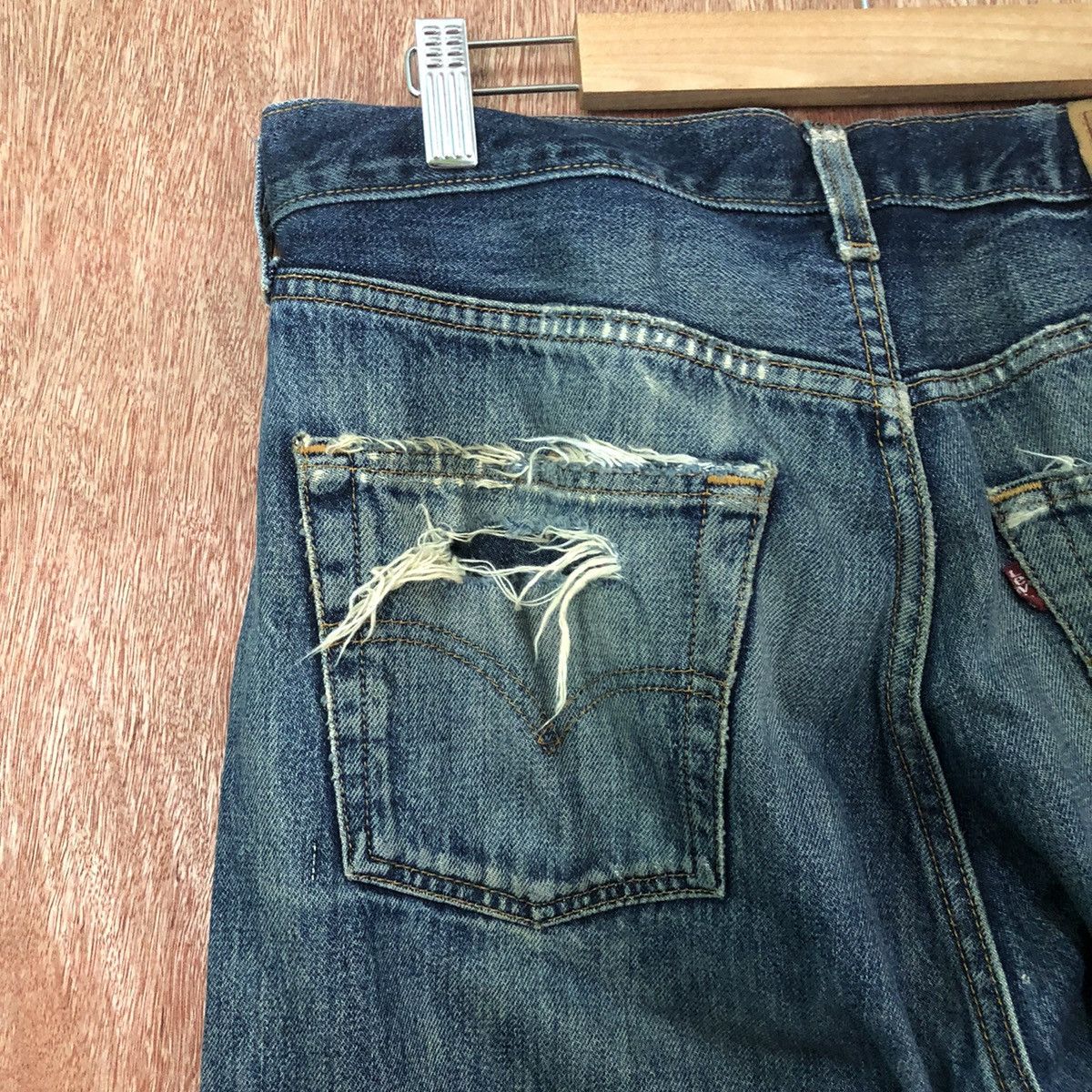 Levi's 501 levis vintage distressed blue Denim #6388 Size US 32 / EU 48 - 10 Thumbnail
