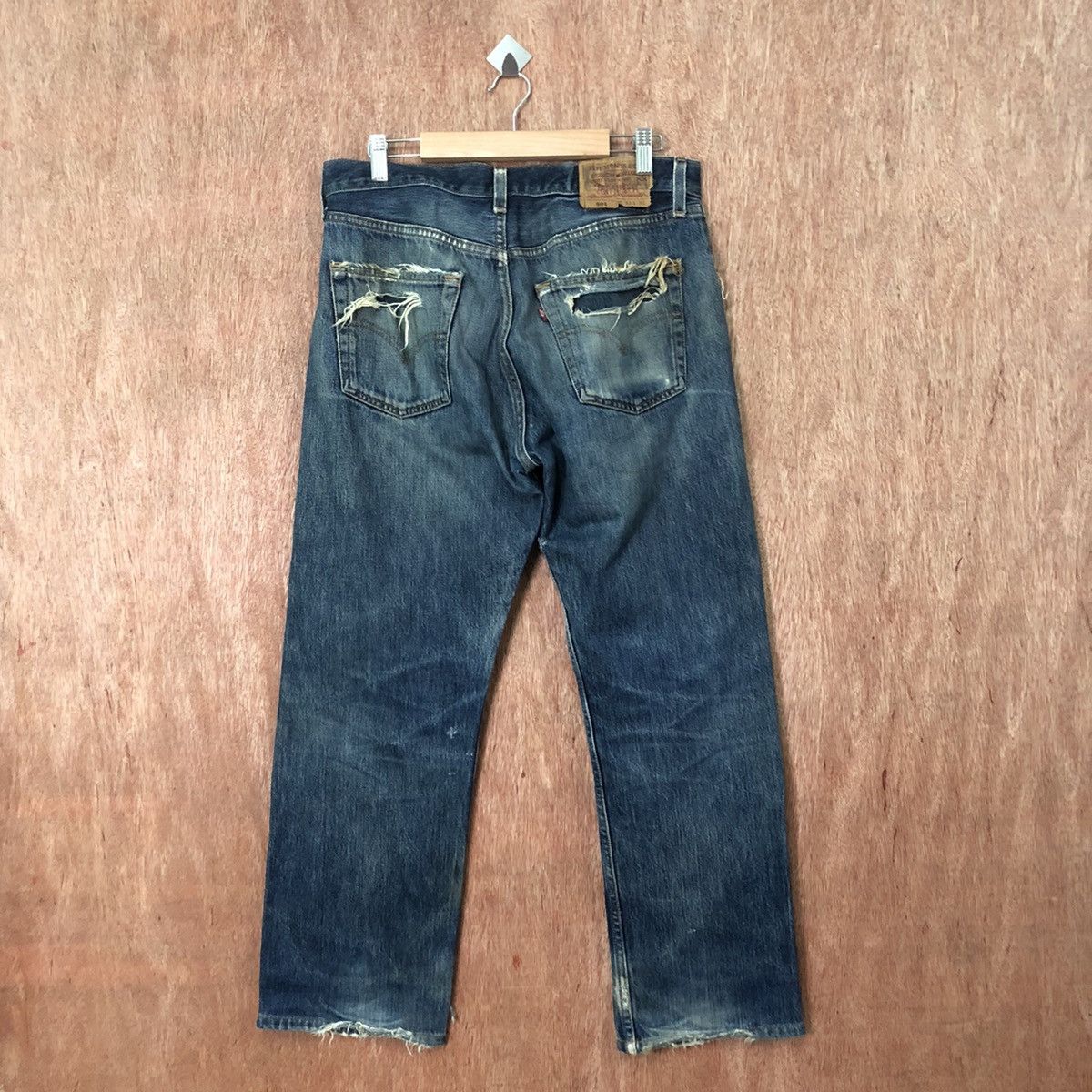 Levi's 501 levis vintage distressed blue Denim #6388 Size US 32 / EU 48 - 7 Thumbnail