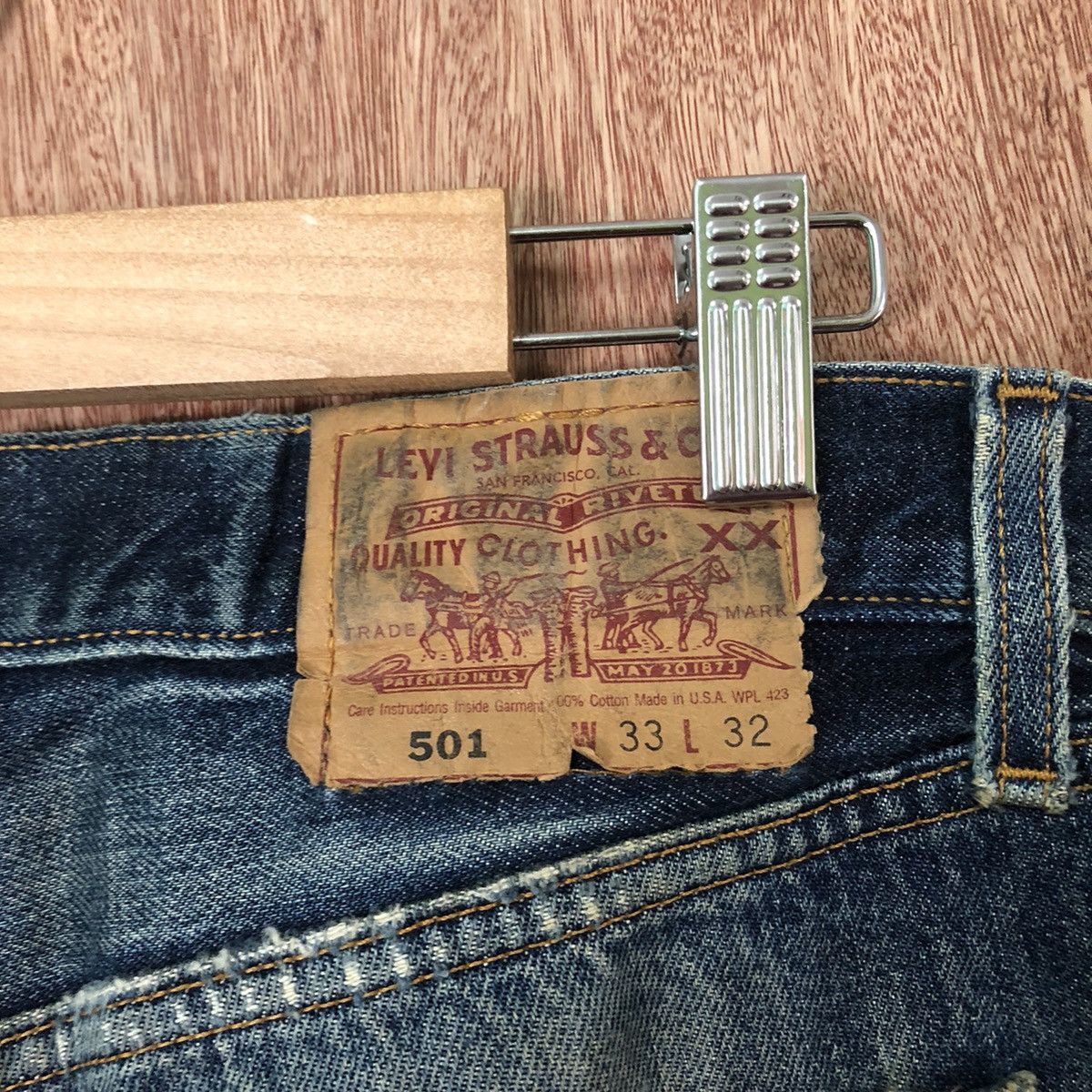Levi's 501 levis vintage distressed blue Denim #6388 Size US 32 / EU 48 - 12 Thumbnail