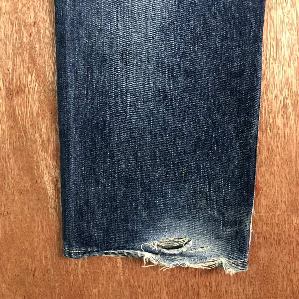 Levi's DLL 502 Levis selvedge Blue distressed Denim Jeans #c128 Size US 34 / EU 50 - 10 Thumbnail