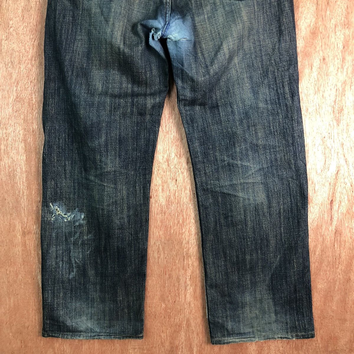 Levi's levis Strauss Dark Blue distressed Denim Jeans Pants #c208 Size US 36 / EU 52 - 8 Thumbnail