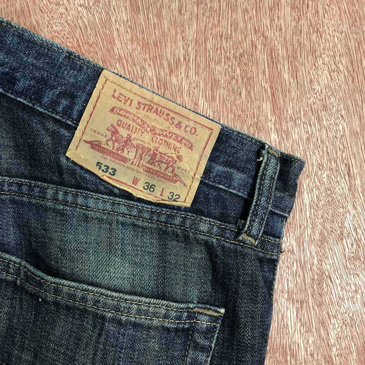 Levi's levis Strauss Dark Blue distressed Denim Jeans Pants #c208 Size US 36 / EU 52 - 12 Thumbnail