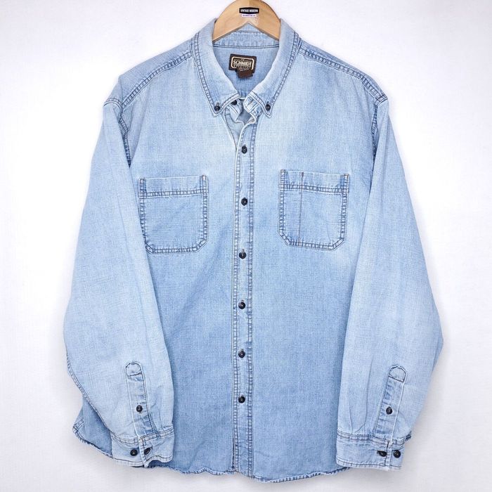 Vintage Vintage C.E. Schmidt Men's Denim Long Sleeve Button Down Work