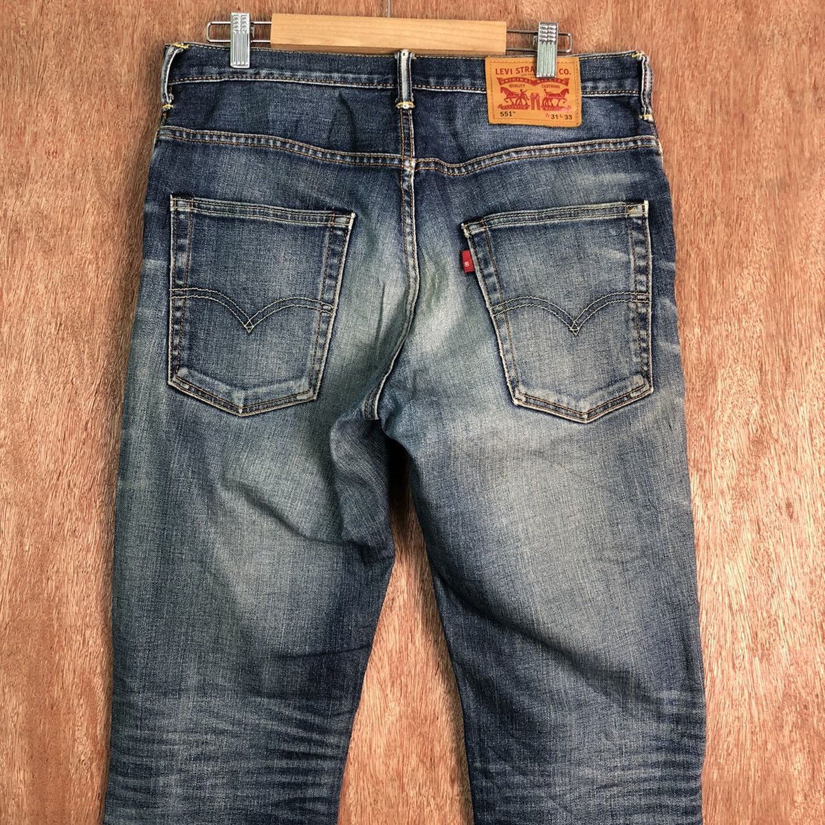Levi's DLL 551 Levi's Strauss Distressed Blue Denim Jeans #c191 Size US 31 - 9 Thumbnail