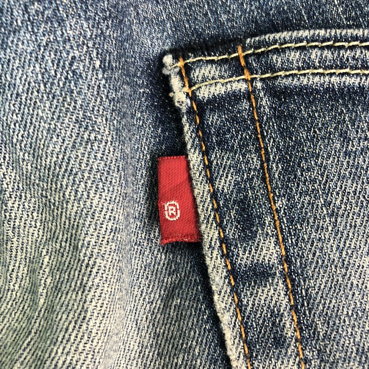 Levi's DLL 551 Levi's Strauss Distressed Blue Denim Jeans #c191 Size US 31 - 11 Thumbnail