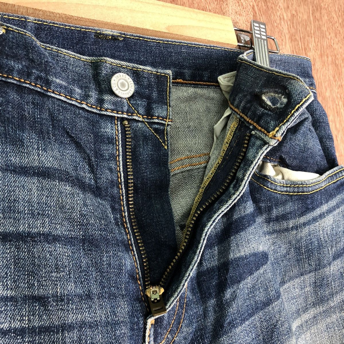 Levi's DLL 551 Levi's Strauss Distressed Blue Denim Jeans #c191 Size US 31 - 7 Thumbnail
