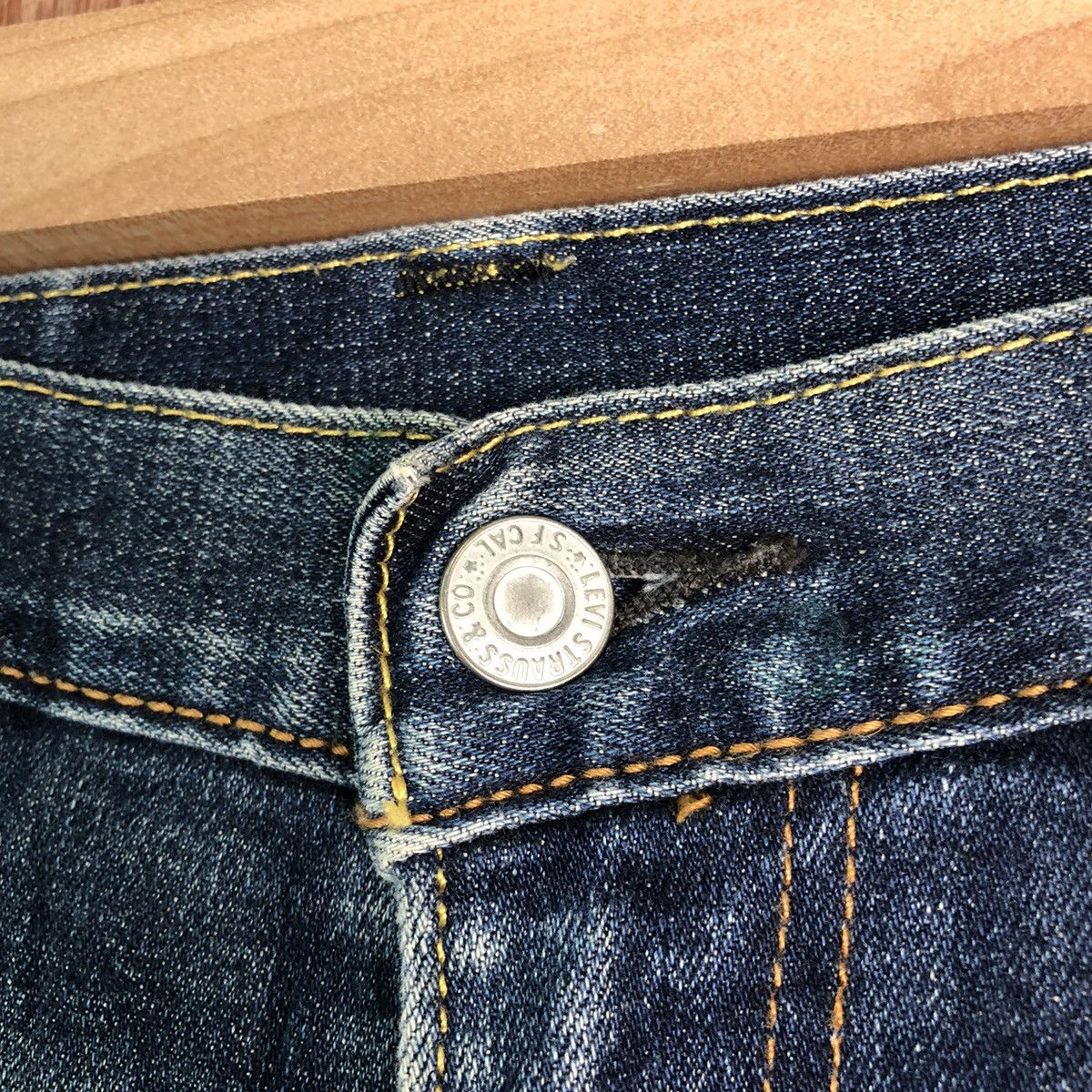 Levi's DLL 551 Levi's Strauss Distressed Blue Denim Jeans #c191 Size US 31 - 6 Thumbnail