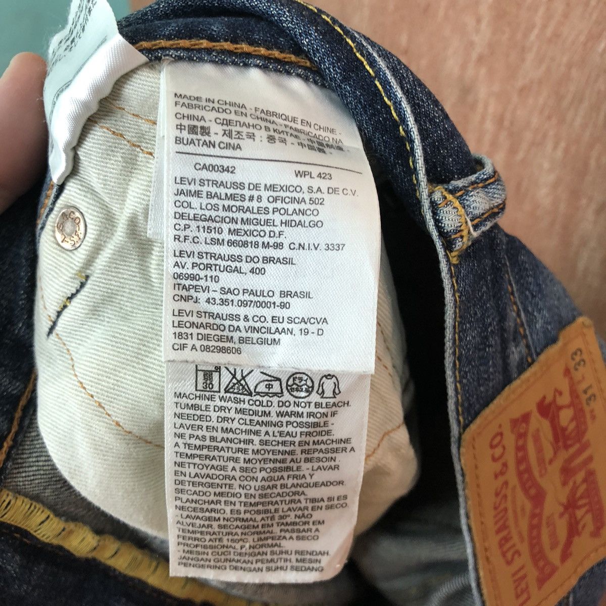 Levi's DLL 551 Levi's Strauss Distressed Blue Denim Jeans #c191 Size US 31 - 14 Thumbnail