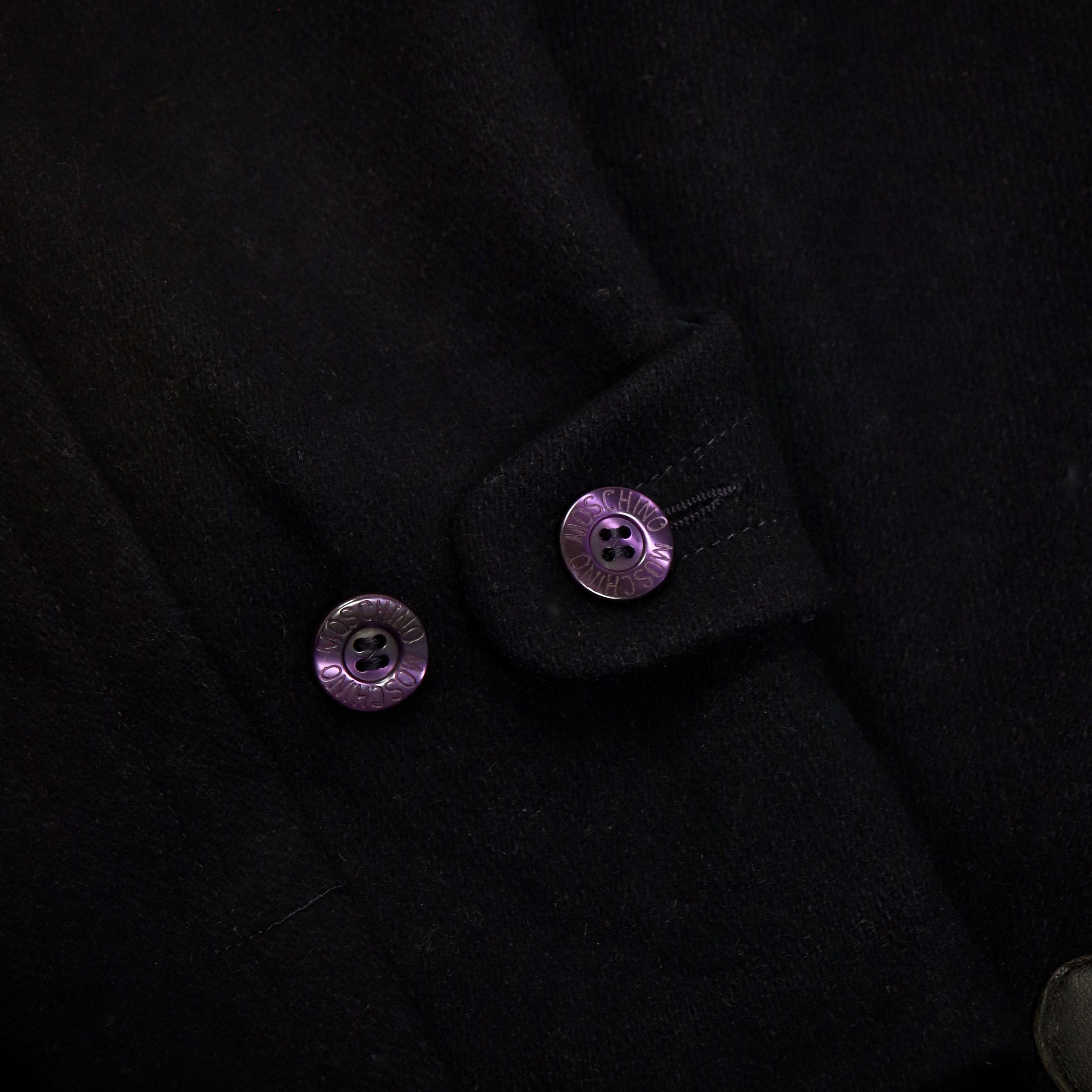 Moschino 90s Heavy Wool Duffle Coat Size L / US 10 / IT 46 - 3 Thumbnail
