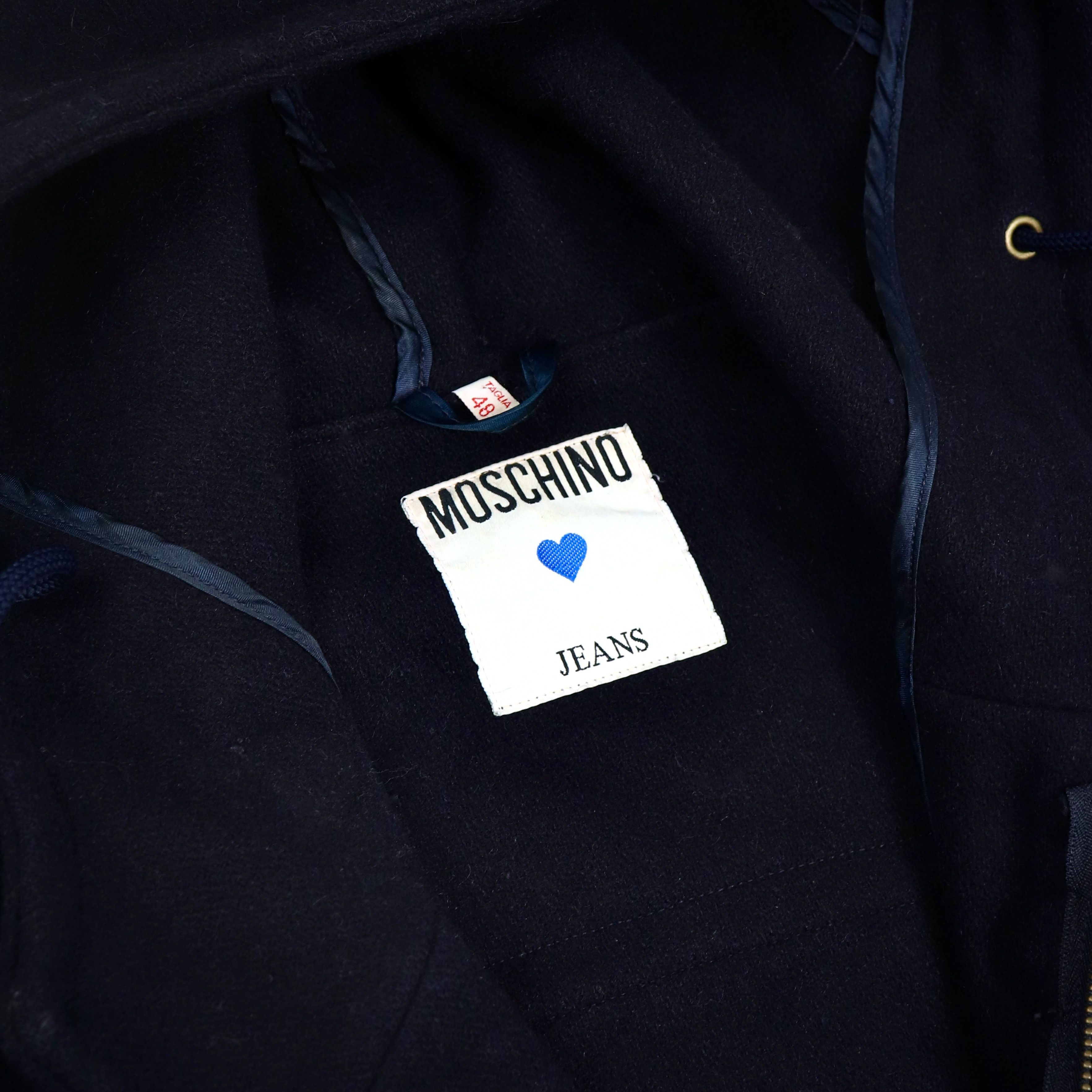 Moschino 90s Heavy Wool Duffle Coat Size L / US 10 / IT 46 - 6 Thumbnail