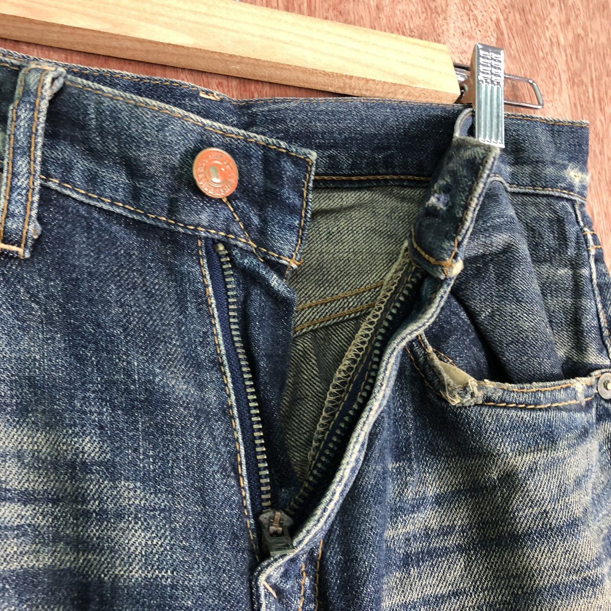 Levi's DLL 517 levi's Vintage Blue faded Denim jeans Pants #c192 Size US 29 - 5 Thumbnail