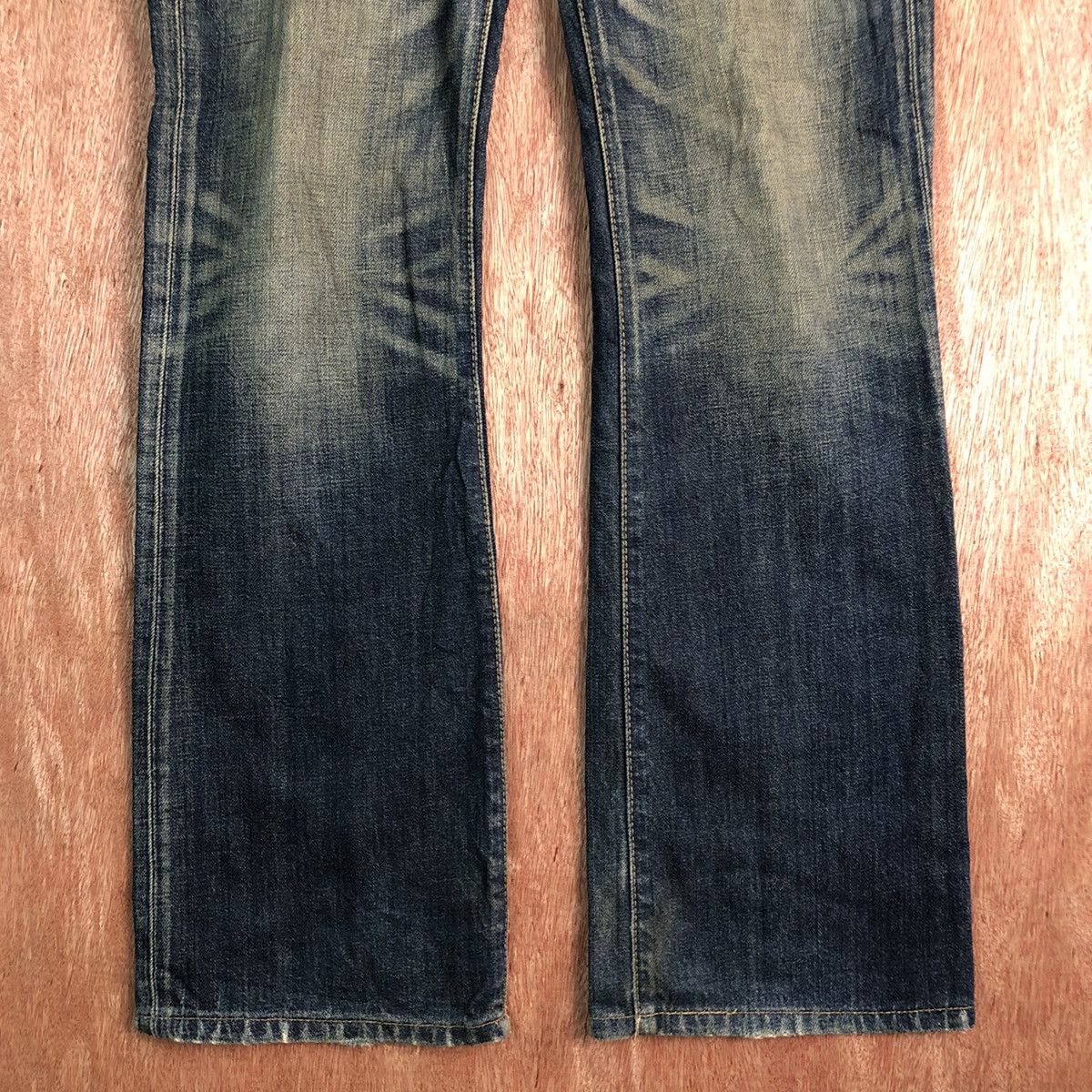 Levi's DLL 517 levi's Vintage Blue faded Denim jeans Pants #c192 Size US 29 - 3 Thumbnail