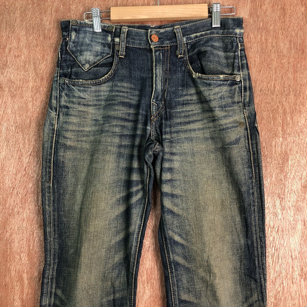 Levi's DLL 517 levi's Vintage Blue faded Denim jeans Pants #c192 Size US 29 - 2 Thumbnail