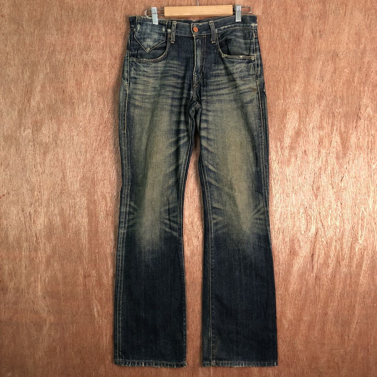 Levi's DLL 517 levi's Vintage Blue faded Denim jeans Pants #c192 Size US 29 - 1 Thumbnail