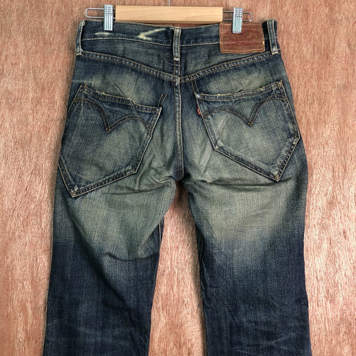 Levi's DLL 517 levi's Vintage Blue faded Denim jeans Pants #c192 Size US 29 - 7 Thumbnail