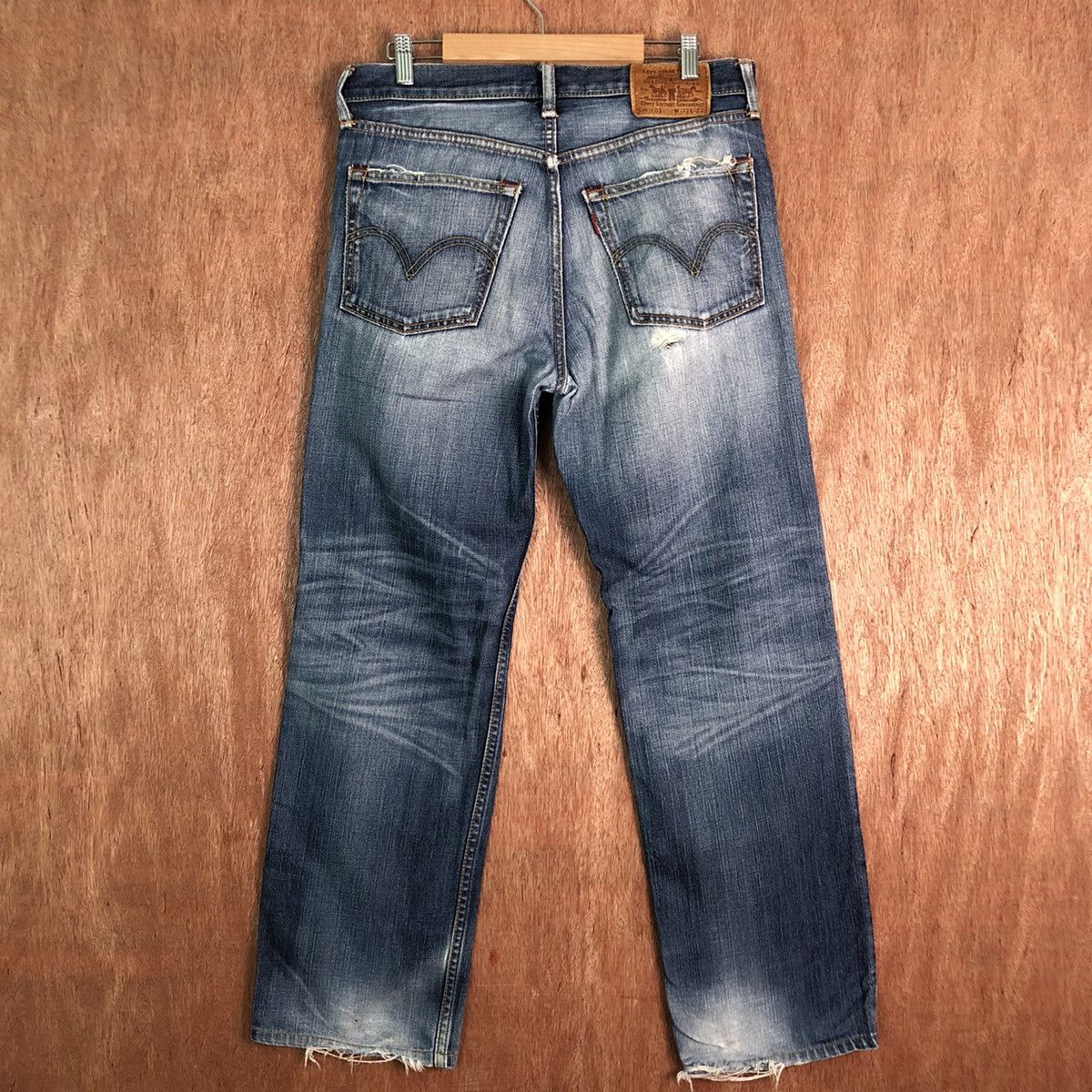 Levi's DLL Levis Strauss Distressed Blue Denim Pants vintage #C209 Size US 32 / EU 48 - 9 Thumbnail
