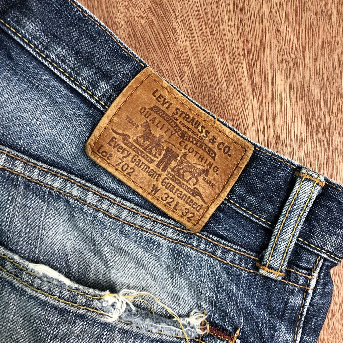 Levi's DLL Levis Strauss Distressed Blue Denim Pants vintage #C209 Size US 32 / EU 48 - 15 Thumbnail
