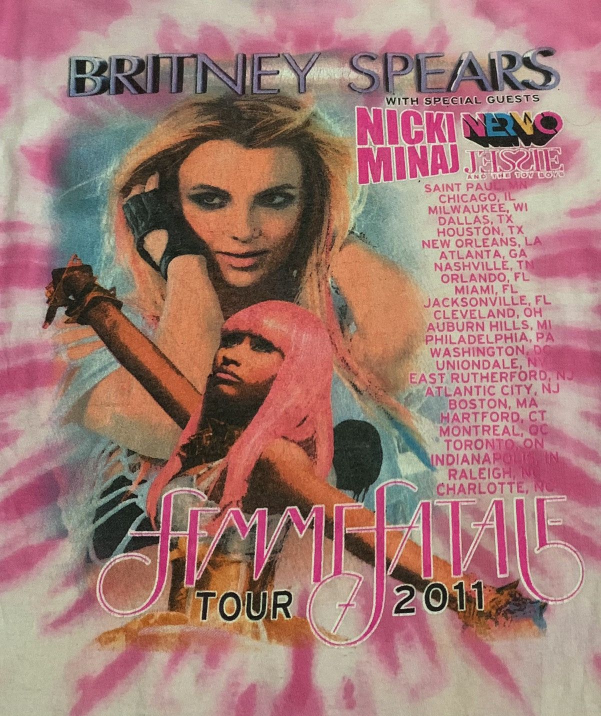 Band Tees Vintage Singer Britney Spears And Nicki Minaj T-shirt 2000s Size US M / EU 48-50 / 2 - 4 Thumbnail