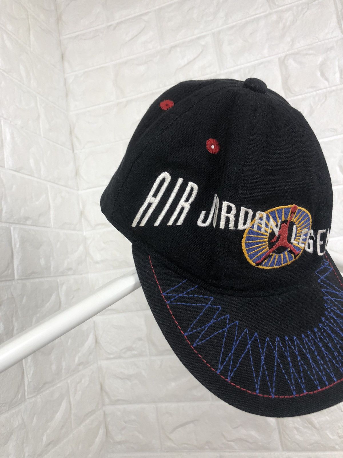 Jordan Brand × Nike × Vintage Vintage Air Jordan Legendary Jumpman Cap 90s Size ONE SIZE - 3 Thumbnail
