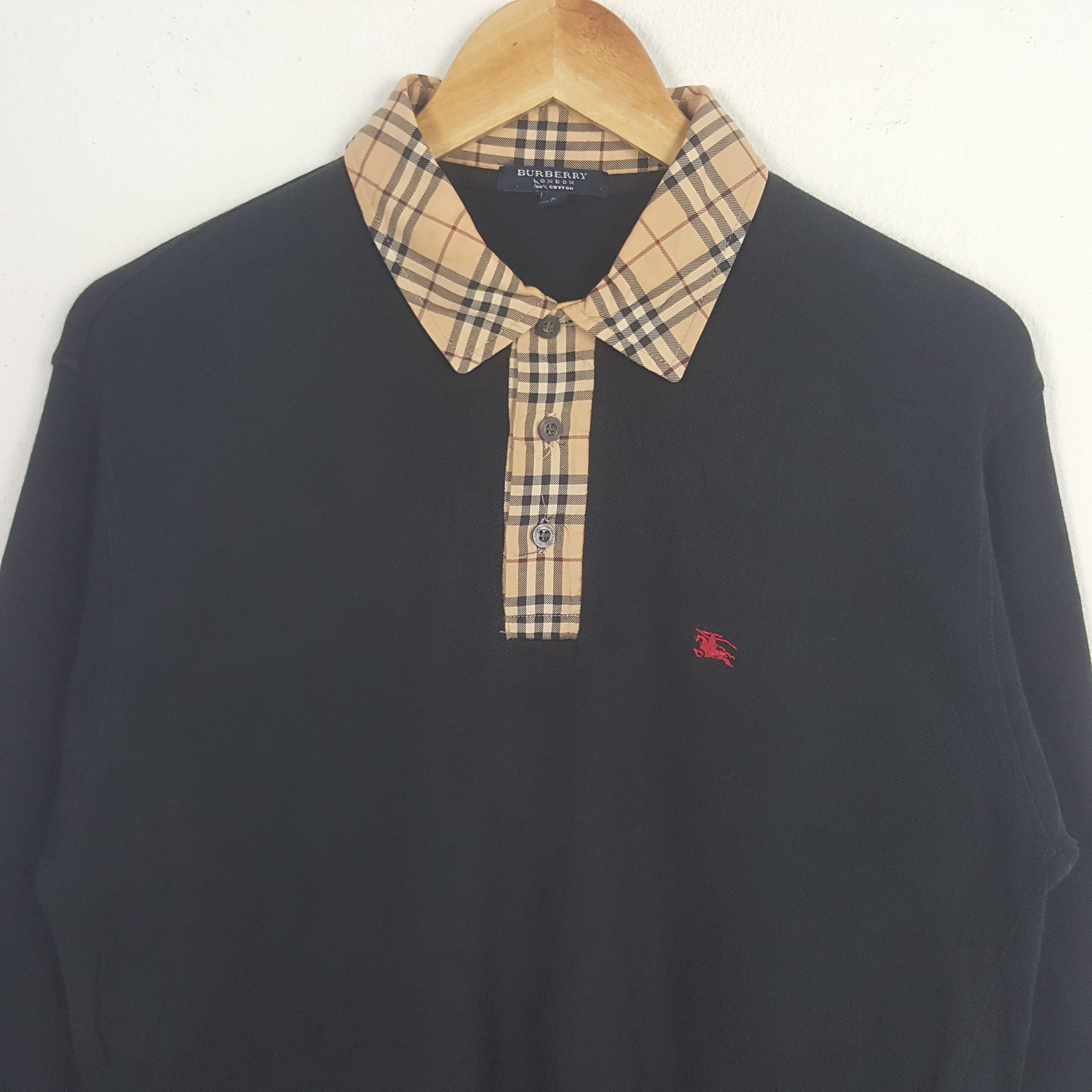 Burberry × Vintage Vintage Burberry London Nova Check Polo Shirt Size US S / EU 44-46 / 1 - 2 Thumbnail