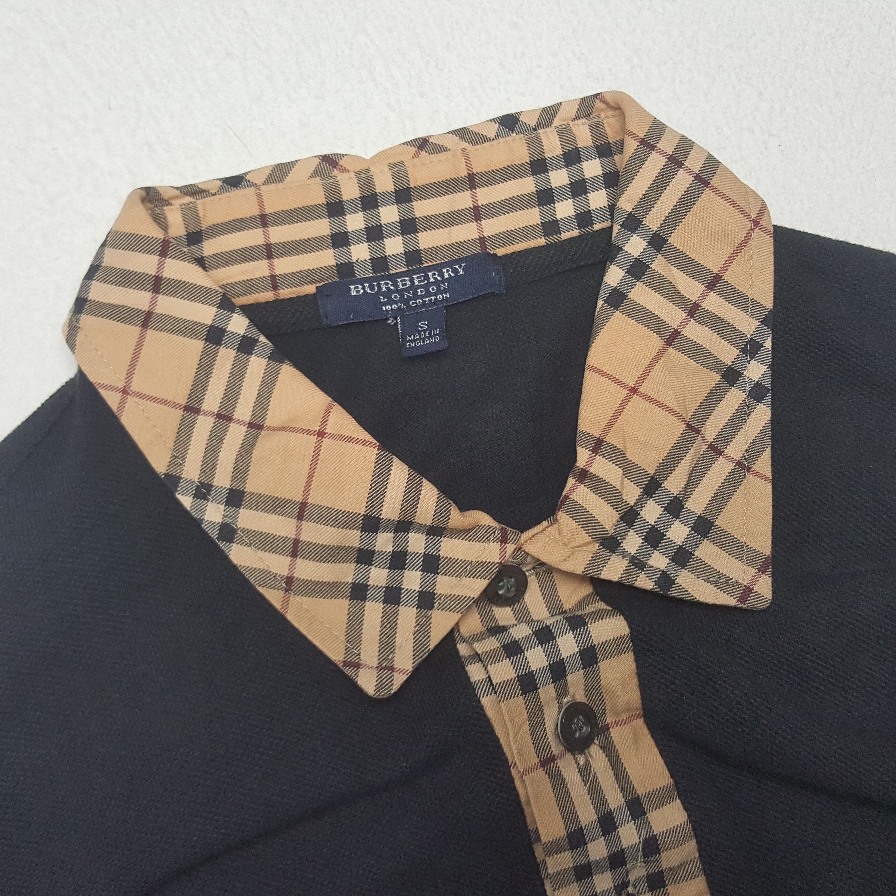 Burberry × Vintage Vintage Burberry London Nova Check Polo Shirt Size US S / EU 44-46 / 1 - 4 Thumbnail