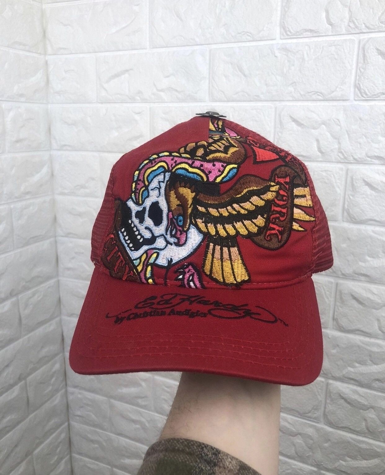 Christian Audigier × Ed Hardy Ed Hardy Trucker Hat Cap Y2K Size ONE SIZE - 1 Thumbnail