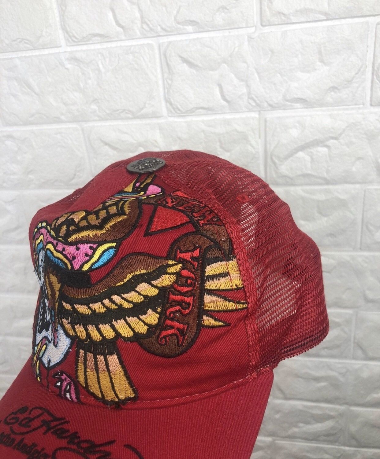 Christian Audigier × Ed Hardy Ed Hardy Trucker Hat Cap Y2K Size ONE SIZE - 6 Thumbnail
