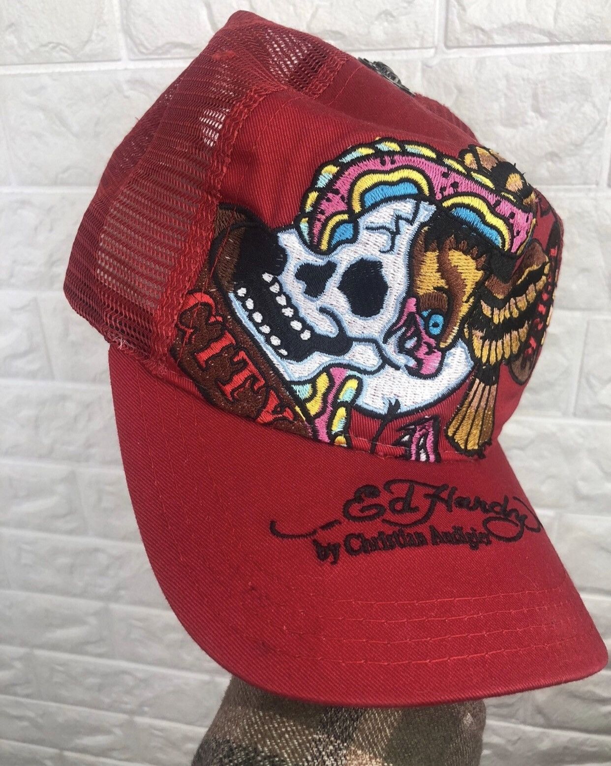 Christian Audigier × Ed Hardy Ed Hardy Trucker Hat Cap Y2K Size ONE SIZE - 5 Thumbnail