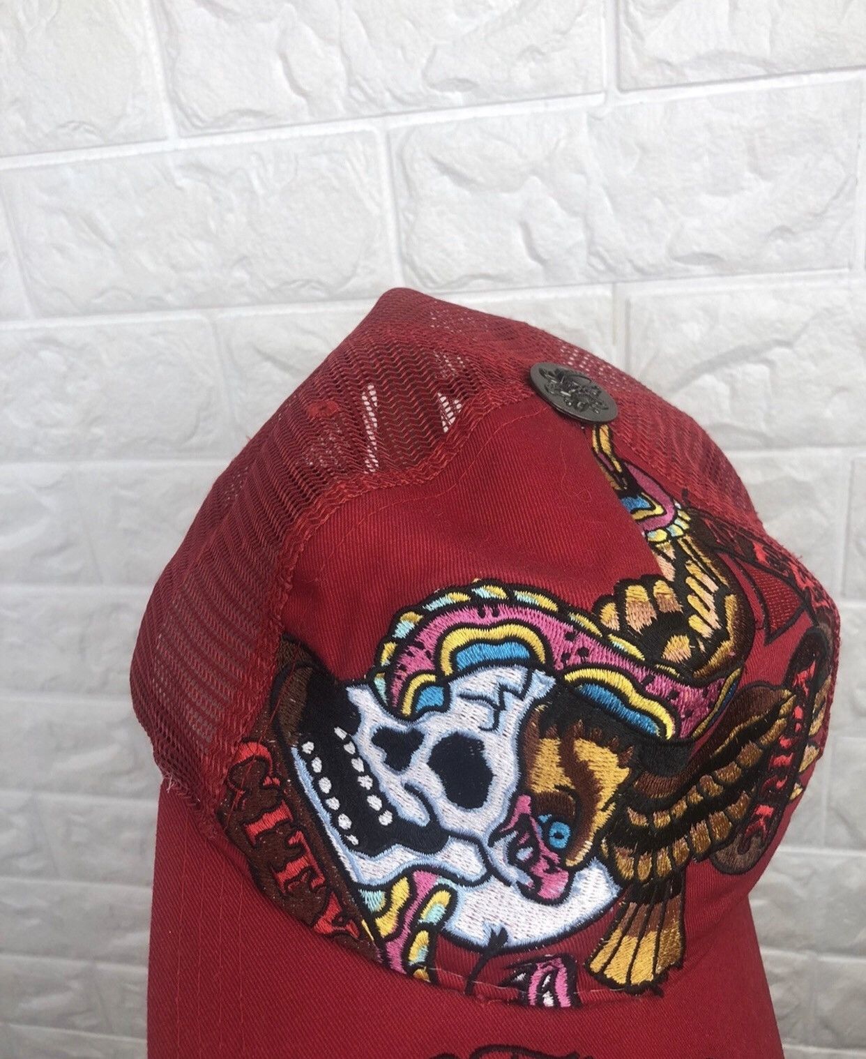Christian Audigier × Ed Hardy Ed Hardy Trucker Hat Cap Y2K Size ONE SIZE - 8 Thumbnail