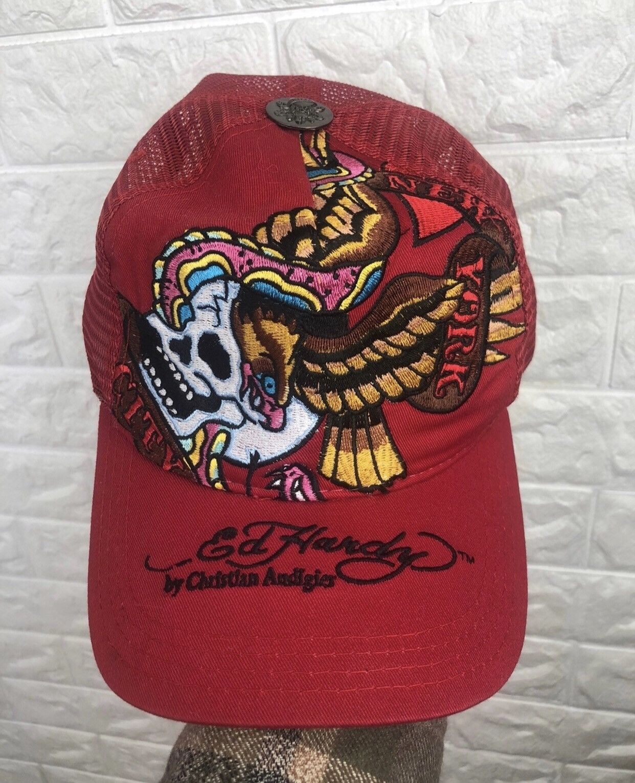 Christian Audigier × Ed Hardy Ed Hardy Trucker Hat Cap Y2K Size ONE SIZE - 4 Thumbnail