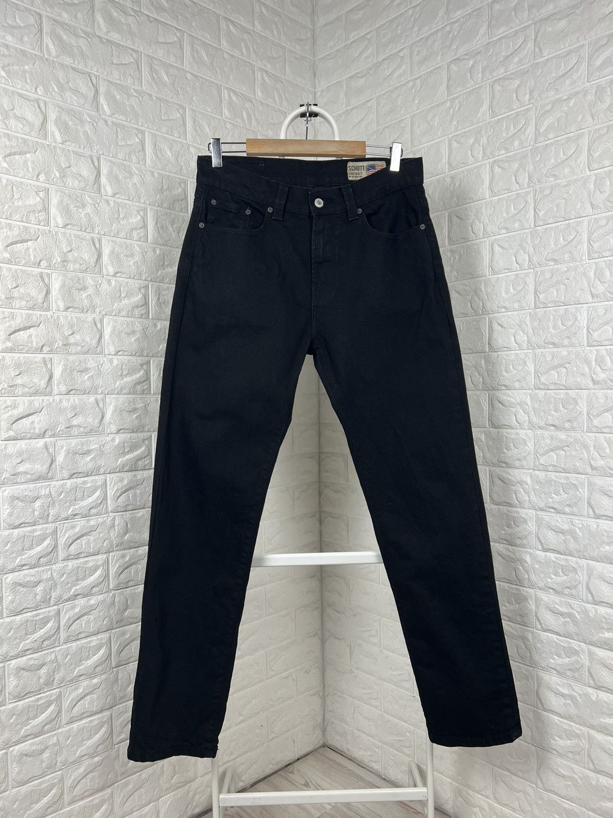 Schott × Vintage Schott Black Jeans Size US 32 / EU 48 - 2 Thumbnail