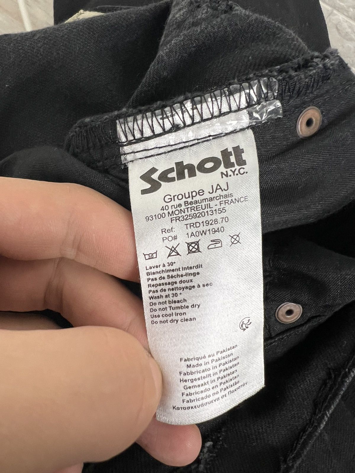 Schott × Vintage Schott Black Jeans Size US 32 / EU 48 - 7 Thumbnail