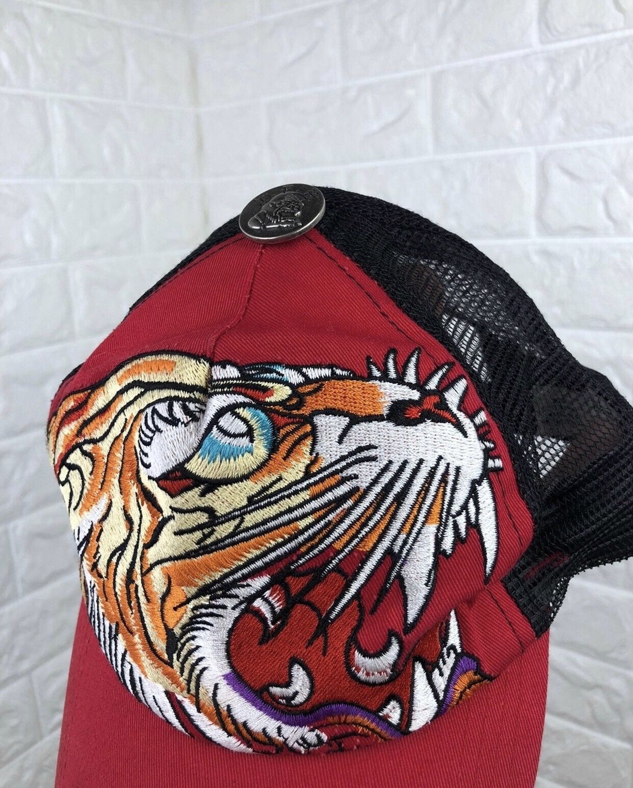 Christian Audigier × Ed Hardy Ed Hardy Trucker Hat Cap Y2K Size ONE SIZE - 8 Thumbnail