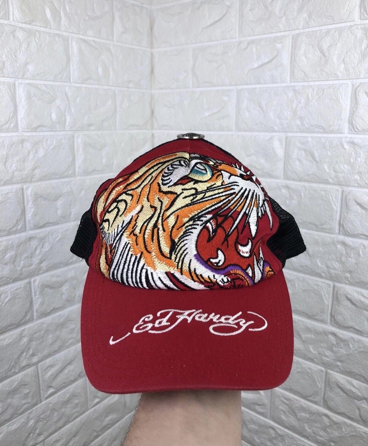 Christian Audigier × Ed Hardy Ed Hardy Trucker Hat Cap Y2K Size ONE SIZE - 1 Thumbnail