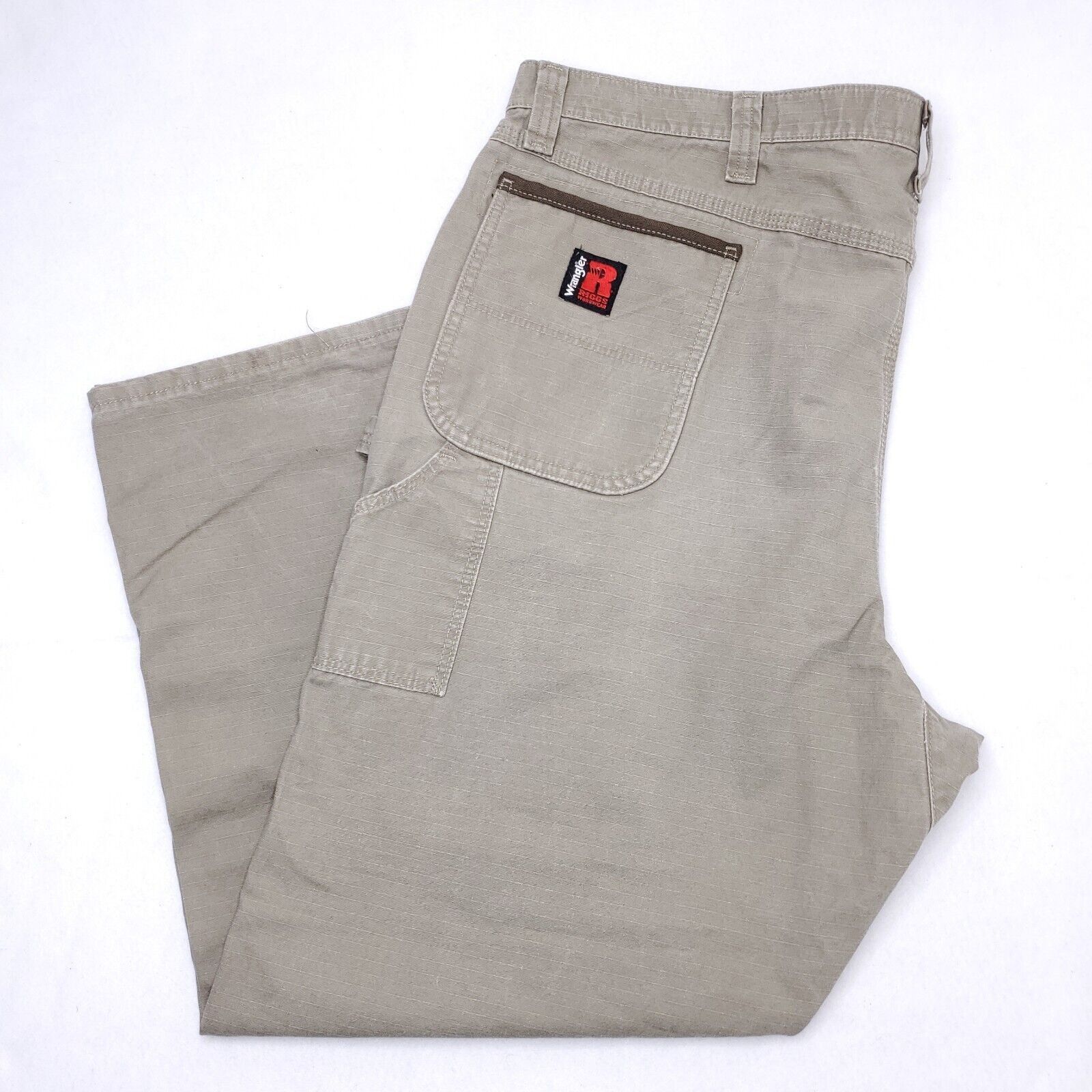 Pantalon Cargo Wrangler Homme Taille W40 L28 - 100% Coton, Beige, Occasion Très Bon état