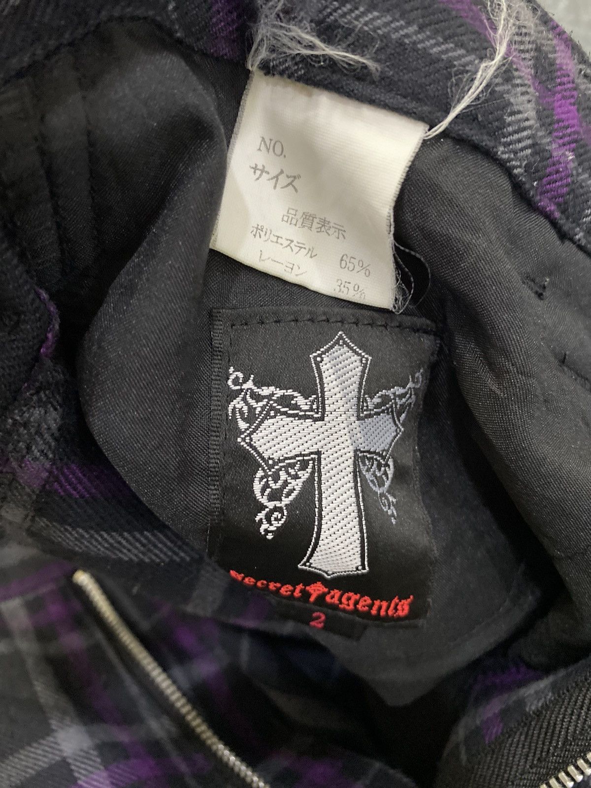 Japanese Brand SECRET AGENTS japan designer tartan plaid punk zipper pant Size 28" / US 6 / IT 42 - 6 Thumbnail