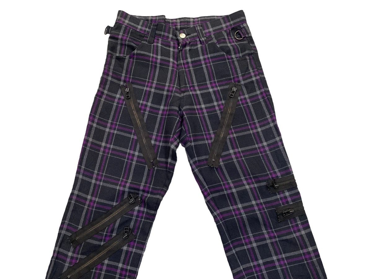 Japanese Brand SECRET AGENTS japan designer tartan plaid punk zipper pant Size 28" / US 6 / IT 42 - 2 Thumbnail