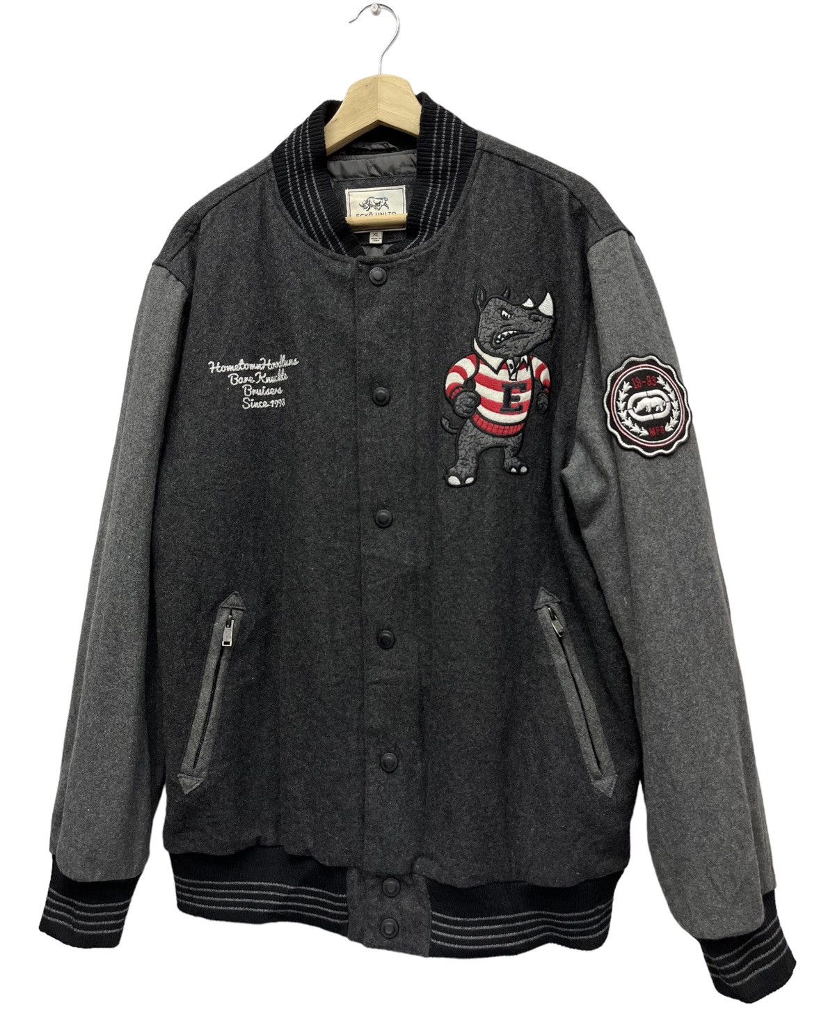 Ecko Unltd. 🦏 Vintage ECKO UNLTD. Iconic RHINO Wool Varsity Jacket Size US L / EU 52-54 / 3 - 1 Thumbnail