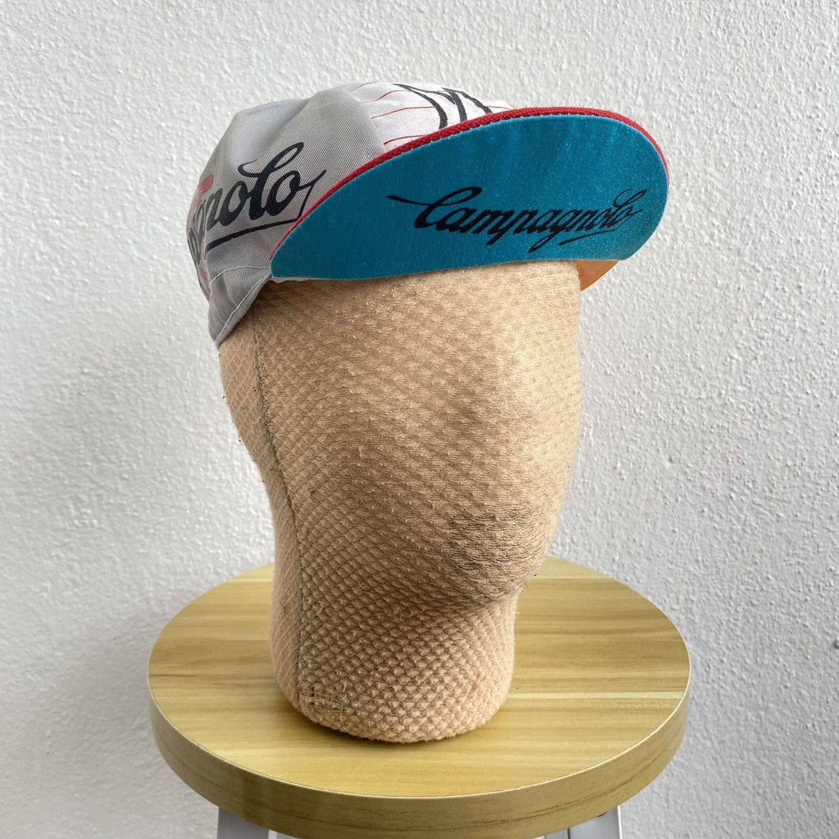 Casquette Cycliste Campagnolo acrylique rouge 70'S Vintage vélo Cap