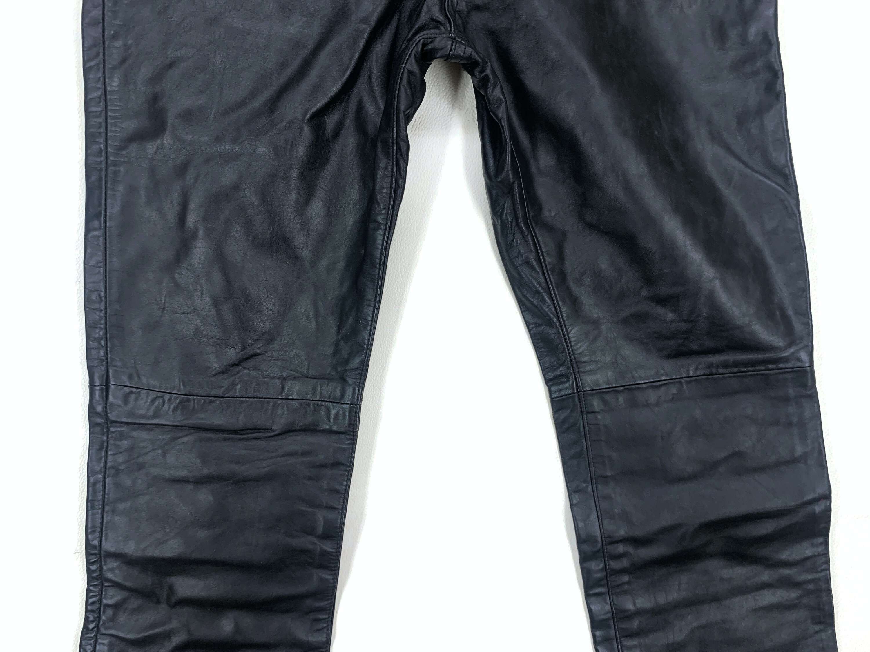 Japanese Brand Hampstead Leather Pants Shiny Black Pants Size US 28 / EU 44 - 4 Thumbnail