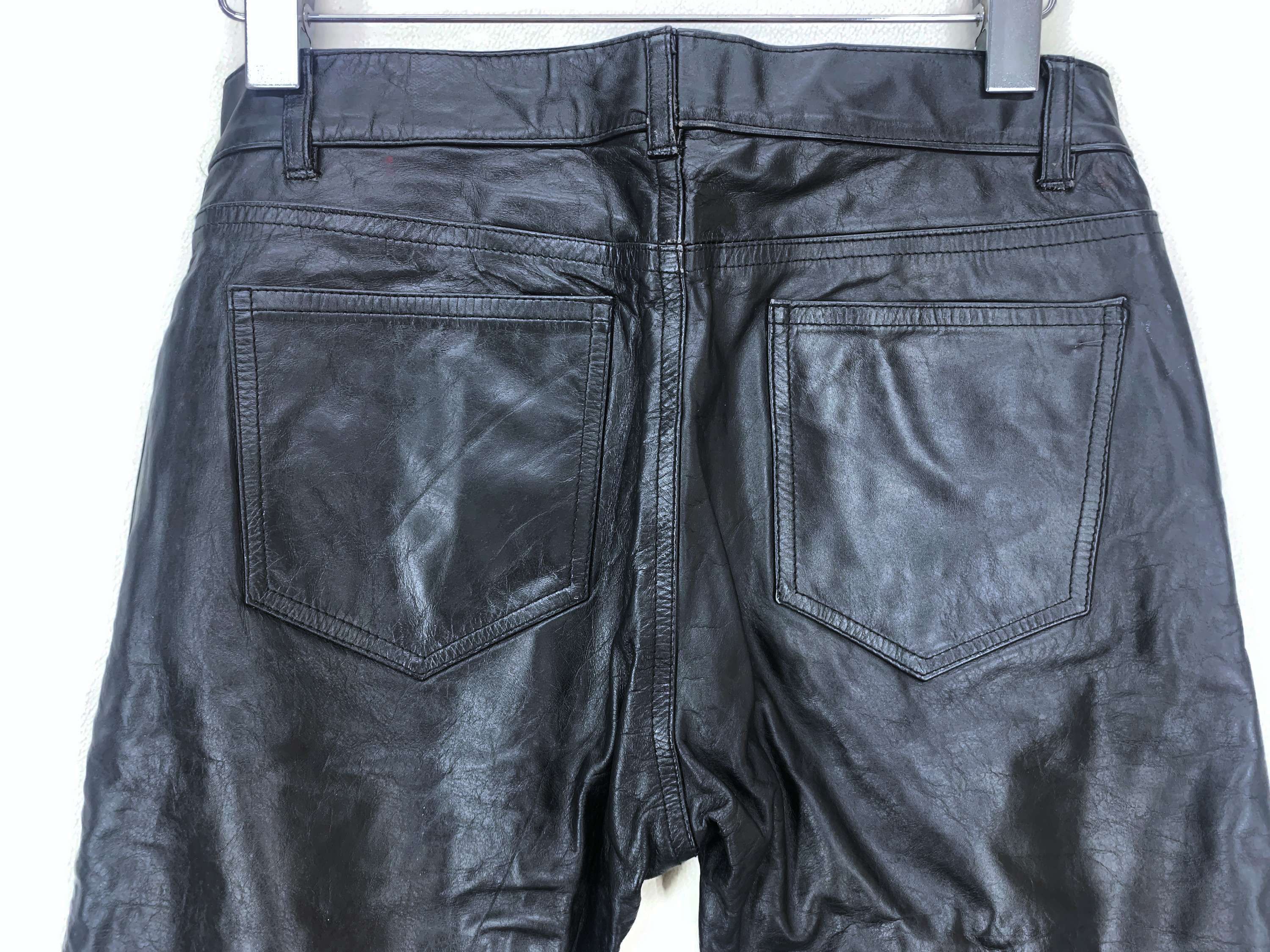Japanese Brand Hampstead Leather Pants Shiny Black Pants Size US 28 / EU 44 - 6 Thumbnail