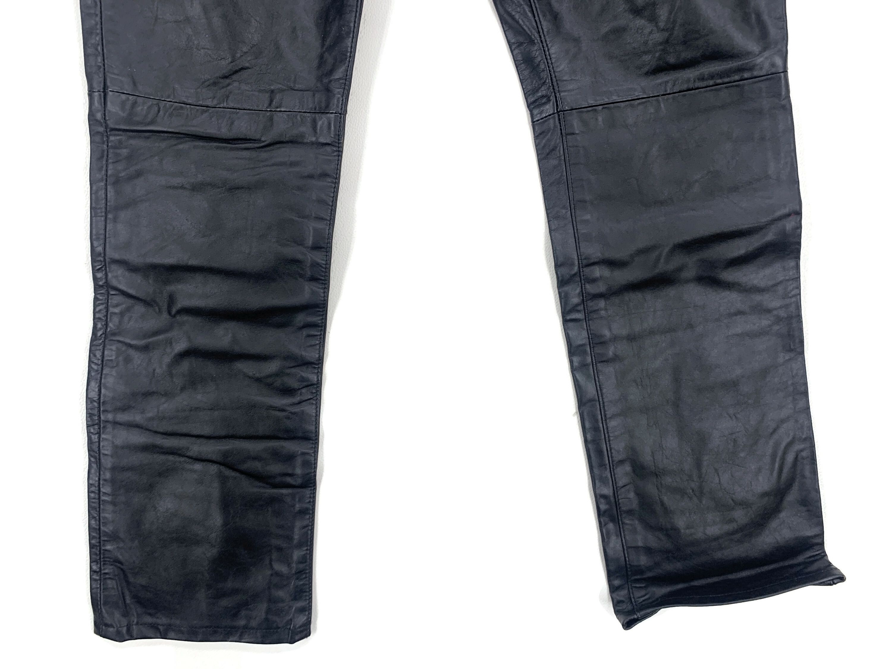 Japanese Brand Hampstead Leather Pants Shiny Black Pants Size US 28 / EU 44 - 5 Thumbnail