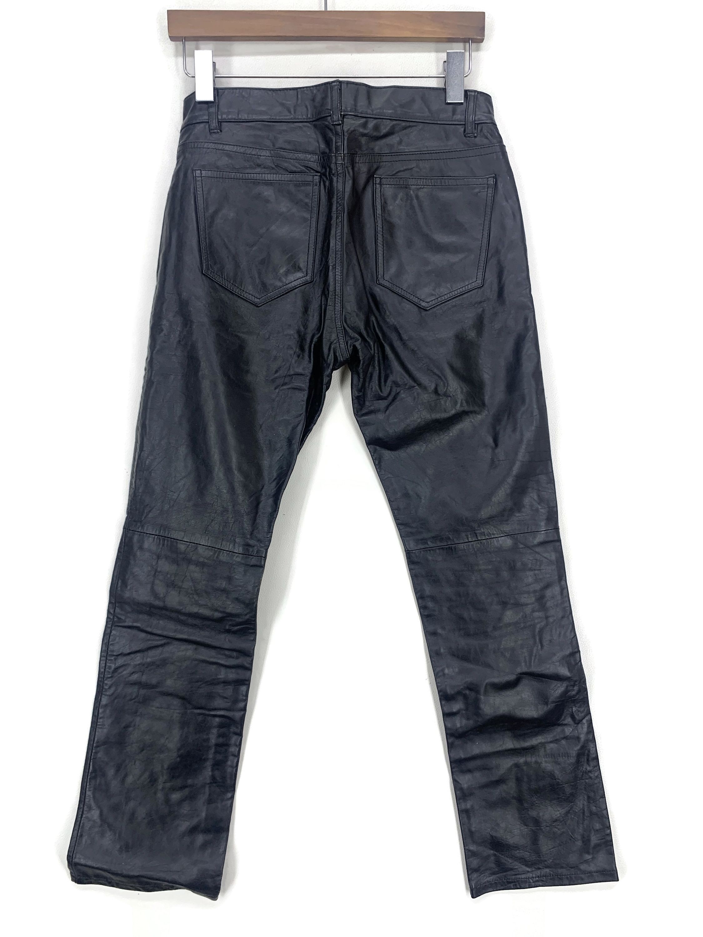 Japanese Brand Hampstead Leather Pants Shiny Black Pants Size US 28 / EU 44 - 2 Thumbnail
