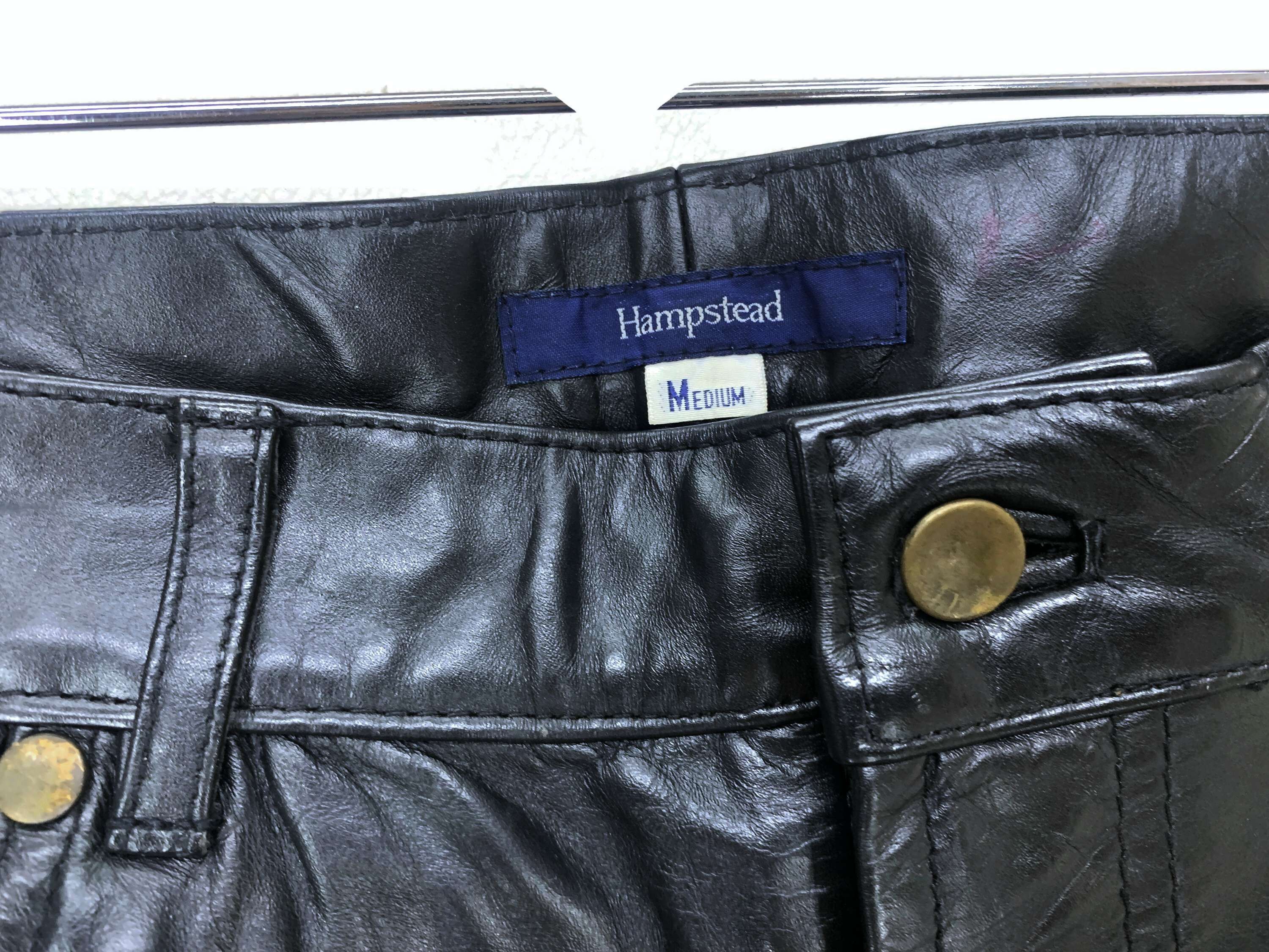 Japanese Brand Hampstead Leather Pants Shiny Black Pants Size US 28 / EU 44 - 9 Thumbnail
