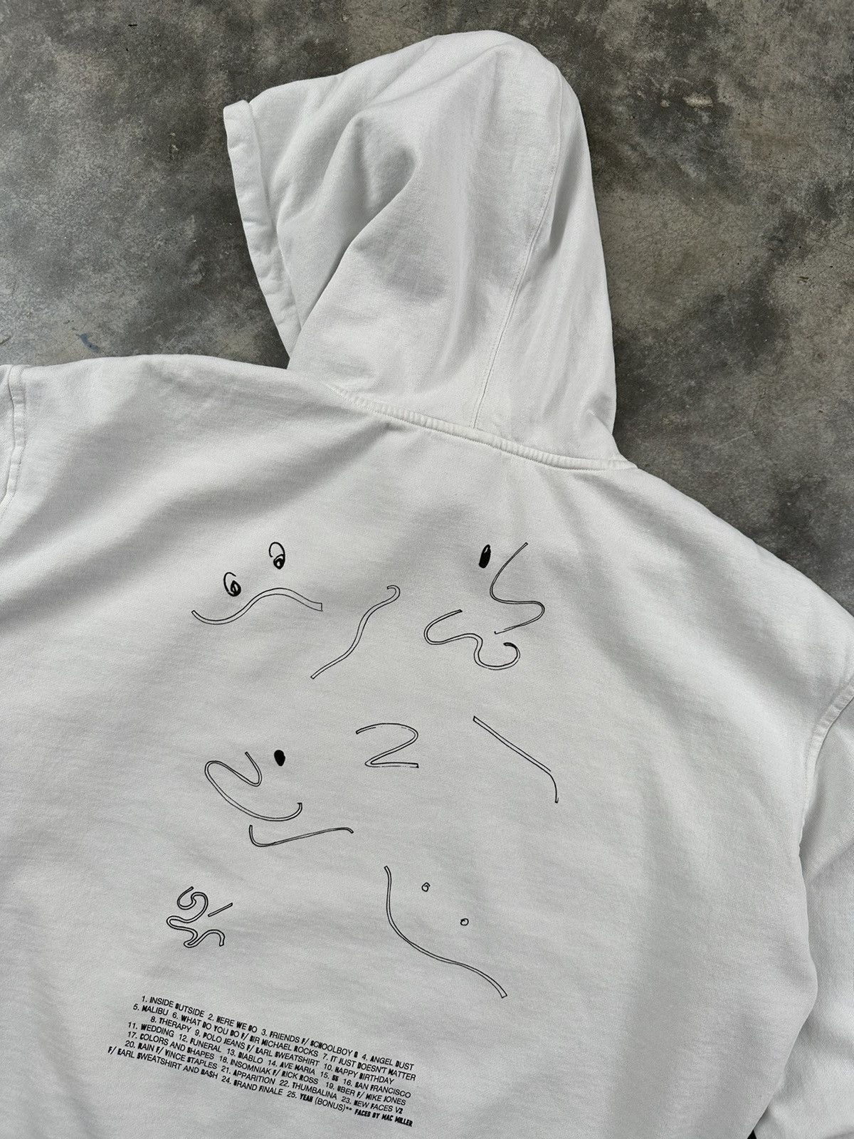 Mac Miller Mac Miller Faces illustrations Hoodie Sz. XXL / 2XL Blue Size US XXL / EU 58 / 5 - 4 Thumbnail