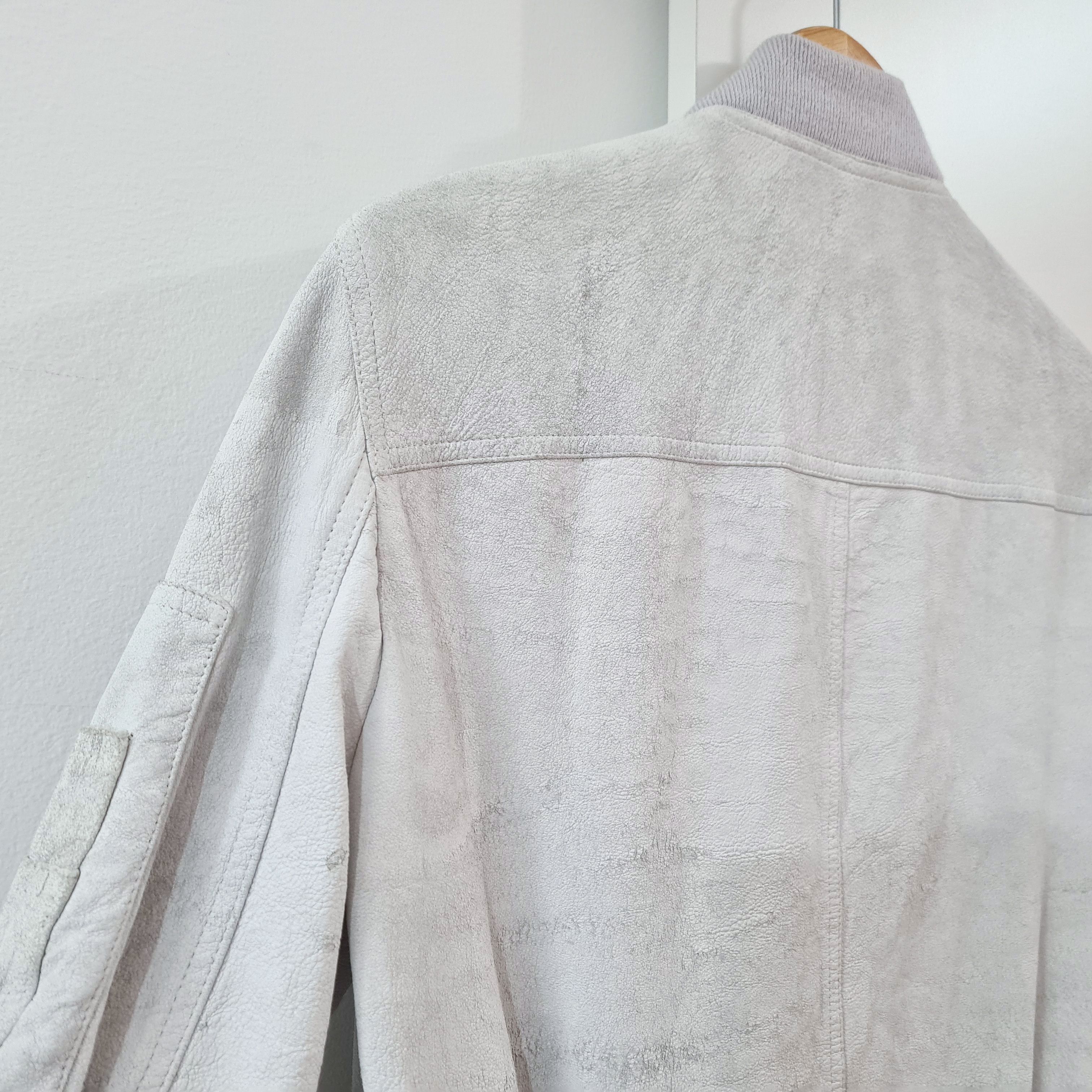 Rick Owens Chalk White Bomber Jacket in Blistered Lamb Leather MA-1 OBO Size US S / EU 44-46 / 1 - 5 Thumbnail