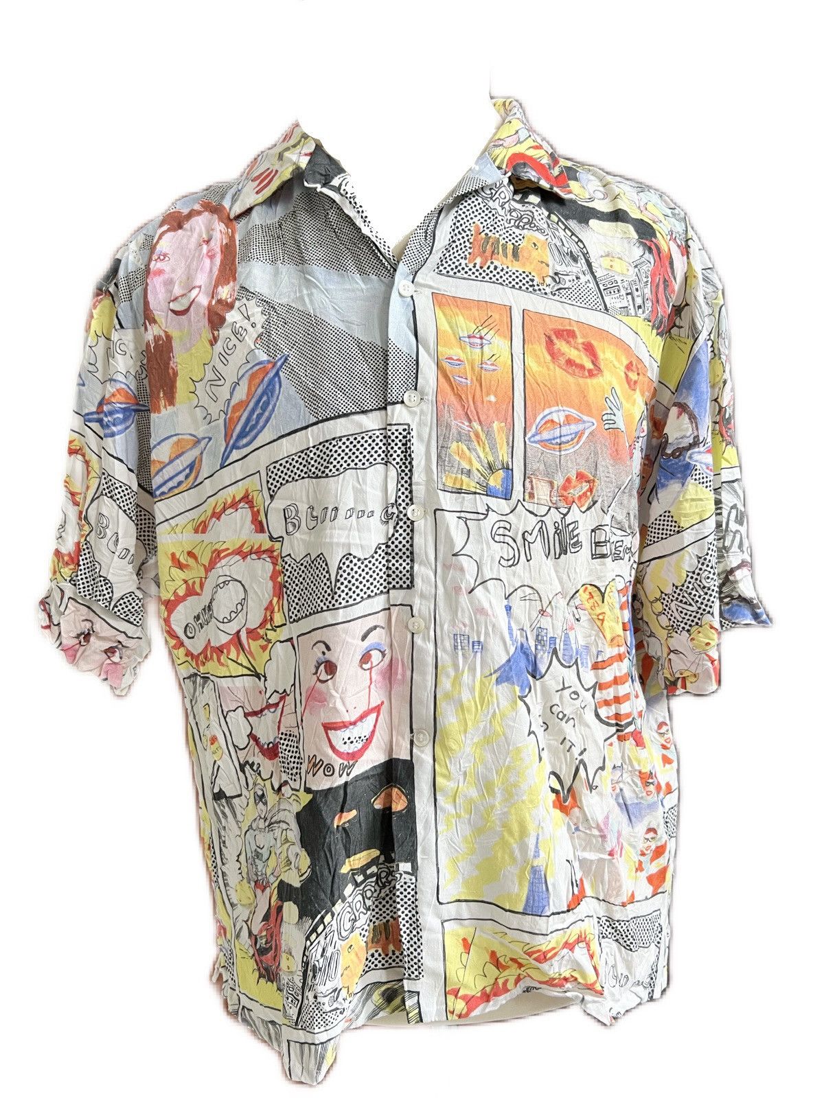 Issey Miyake Tsumori Chisato Archive Comics Printed Open Collar